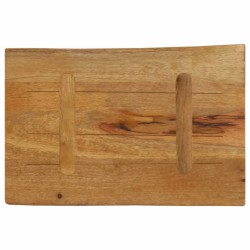 Dessus de table 70x40x2,5 cm bord vivant bois massif manguier 