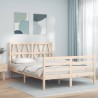 Cadre de lit sans matelas 140x190 cm bois massif 