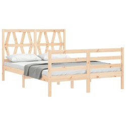 Cadre de lit sans matelas 140x190 cm bois massif 