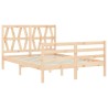 Cadre de lit sans matelas 140x190 cm bois massif 