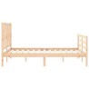 Cadre de lit sans matelas 140x190 cm bois massif 