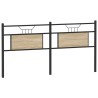 Tête de lit chêne sonoma 180 cm bois d'ingénierie et acier 