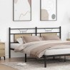 Tête de lit chêne sonoma 180 cm bois d'ingénierie et acier 