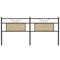 Tête de lit chêne sonoma 180 cm bois d'ingénierie et acier 