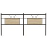 Tête de lit chêne sonoma 180 cm bois d'ingénierie et acier 
