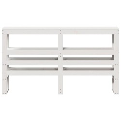 Tête de lit avec étagères blanc 160 cm bois massif de pin 
