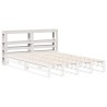 Tête de lit avec étagères blanc 160 cm bois massif de pin 