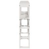 Tête de lit avec étagères blanc 160 cm bois massif de pin 