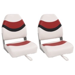Sièges de bateau pliables lot de 2 à dossier haut 44x38x55 cm 