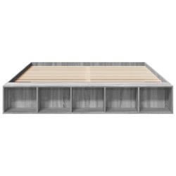 Cadre de lit sans matelas sonoma gris 180x200 cm 