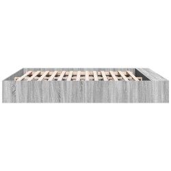 Cadre de lit sans matelas sonoma gris 180x200 cm 