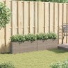 Jardinières avec 2 pots 2 pcs gris 90x20x40 cm résine tressée 