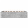 Cadre de lit sans matelas gris béton 120x190 cm 