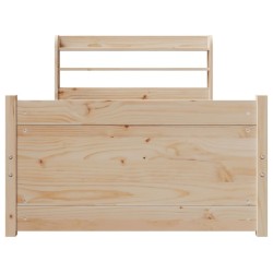 Cadre de lit avec tête de lit sans matelas 100x200 cm 