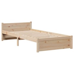 Cadre de lit avec tête de lit sans matelas 100x200 cm 