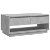 Table basse Gris béton 102,5x55x44 cm Bois d'ingénierie 
