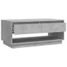 Table basse Gris béton 102,5x55x44 cm Bois d'ingénierie 