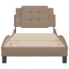 Cadre de lit sans matelas cappuccino 90x190 cm similicuir 
