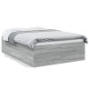 Cadre de lit sans matelas sonoma gris 140x190 cm 
