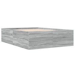 Cadre de lit sans matelas sonoma gris 140x190 cm 