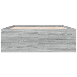 Cadre de lit sans matelas sonoma gris 140x190 cm 