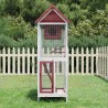 Maison à oiseaux moka 60x58,5x160 cm bois massif de pin 