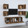 Ensemble de meubles TV 6 pcs Chêne fumé Bois d'ingénierie 