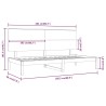 Lit de jour sans matelas 90x200 cm bois de pin massif 