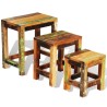 Table gigogne 3 pcs vintage Bois de récupération  