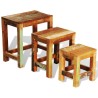 Table gigogne 3 pcs vintage Bois de récupération  