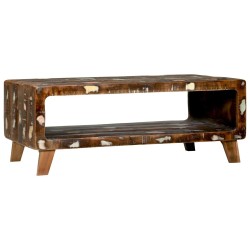 Table Basse 90x50x35 cm Bois de Récup Solide 