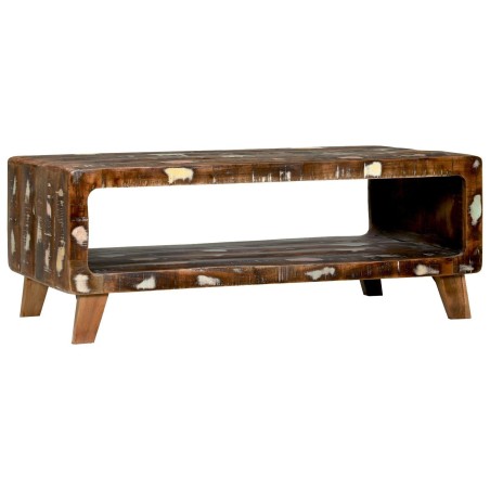 Table Basse 90x50x35 cm Bois de Récup Solide 