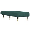 Chaise longue vert foncé velours 