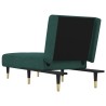 Chaise longue vert foncé velours 