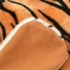 Tapis en peluche en forme de tigre 144 cm Marron 