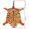 Tapis en peluche en forme de tigre 144 cm Marron 