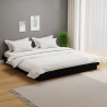 Cadre de lit sans matelas noir bois massif 200x200 cm 