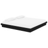 Cadre de lit sans matelas noir bois massif 200x200 cm 