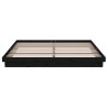 Cadre de lit sans matelas noir bois massif 200x200 cm 