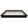 Cadre de lit sans matelas noir bois massif 200x200 cm 