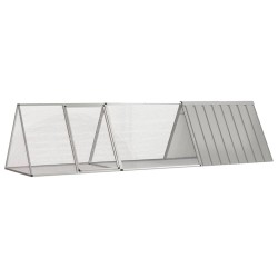 Cage pour lapin Gris 302,5x80,5x71 cm Acier galvanisé 