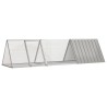 Cage pour lapin Gris 302,5x80,5x71 cm Acier galvanisé 