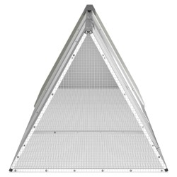 Cage pour lapin Gris 302,5x80,5x71 cm Acier galvanisé 