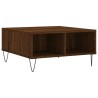Table basse chêne marron 60x60x30 cm bois d'ingénierie 