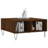 Table basse chêne marron 60x60x30 cm bois d'ingénierie 