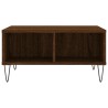 Table basse chêne marron 60x60x30 cm bois d'ingénierie 