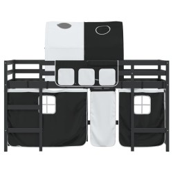 Lit mezzanine enfants avec tunnel sans matelas 90x190 cm 