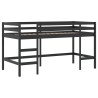 Lit mezzanine enfants avec tunnel sans matelas 90x190 cm 