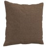 Canapé 2 places avec oreillers décoratifs marron 120 cm tissu 