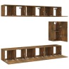 Ensemble de meubles TV 7 pcs Chêne fumé Bois d'ingénierie 